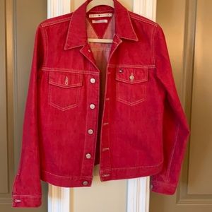 Hot pink denim jacket